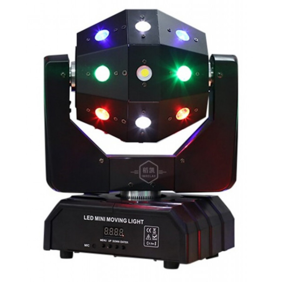 MadLight HM-329 " HEAD COUB 3in1" - голова вращения, средний куб, лучи BEAM, стробоскоп, лазер 2 цвета