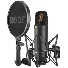 Rode NT1-KIT - студийный конденсаторный микрофон, поп-фильтр, антивибрационное крепление "паук" и чехол для хранения. 