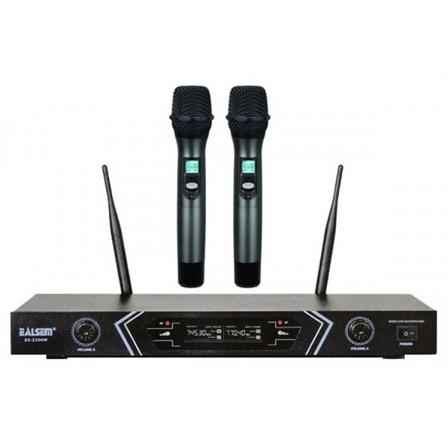 EALSEM ES 2208W - двухканальная вокальная радиосистема с двумя беспроводными микрофонами