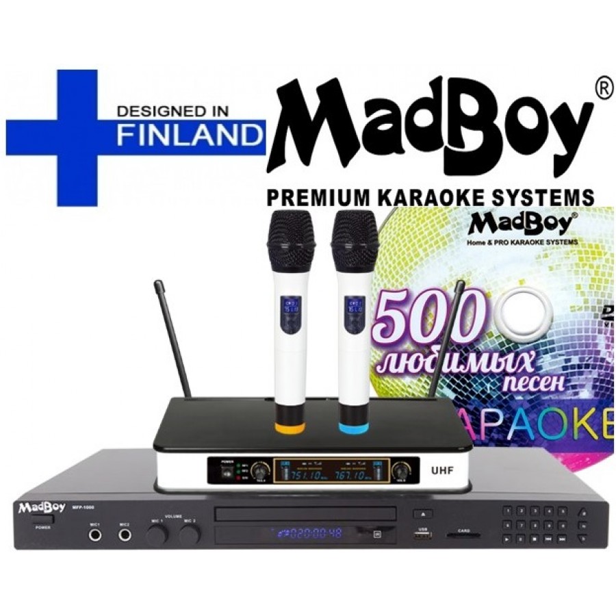 Madboy karaoke MADBOY VOCAL-1 - комплект караоке для дома с использованием микрофонов диапазона UHF