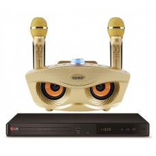 Караоке комплект "SOVA SET GOLD" - универсальный комплект караоке, BLUETOOTH, USB, два радиомикрофона