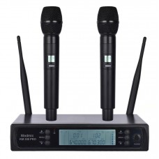 Madmic KM-300 PRO - двухканальная радиосистема , линейка "PRO", два беспроводных микрофона, сменные частоты UHF