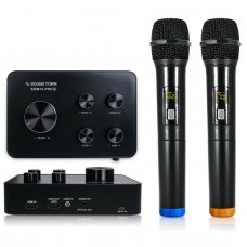 Sound Town PRO "S" - универсальная вокальная радиосистема с двумя беспроводными микрофонами, Bluetooth,HDMI-вход, HDMI/линейный/оптический выход, обработка голоса "ЭХО", онлайн караоке, SMART TV