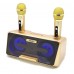SDRD SD-301 - bluetooth караоке колонка с двумя беспроводными микрофонами