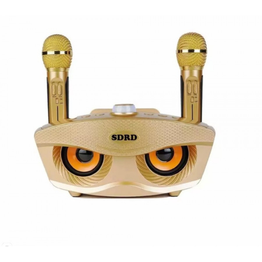 OWL SDRD SD 306 "COBA" GOLD - bluetooth караоке колонка с двумя беспроводными микрофонами