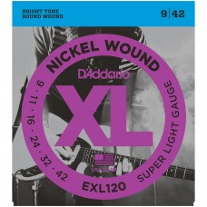 D'ADDARIO EXL120 - струны для  электрогитары, Super Light, никель, 9-42