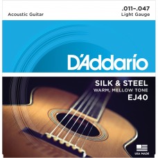 D'ADDARIO EJ40 - струны для акустической гитары, шёлк/сталь 11-47