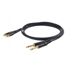 PROEL CHLP310LU15 - сценический кабель, 2 х 6,3 джек моно <-> 2х RCA (папа), длина - 1.5м