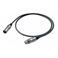 PROEL BULK250LU1 - микрофонный кабель, XLR (папа) <-> XLR (мама),  длина - 1м