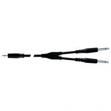 PROEL BULK505LU18 - инсертный кабель 3.5 джек стерео <-> 2 x 6.3  джек моно,  длина - 1,8м