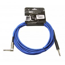 INVOTONE ACI1206/B - инструм. кабель, 6,3 джек моно <-> 6,3 джек моно угловой, длина 6 м (синий)
