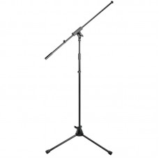 ONSTAGE MS9701B+ - микрофонная стойка-журавль, тренога, регулируемая высота,усиленная, черная