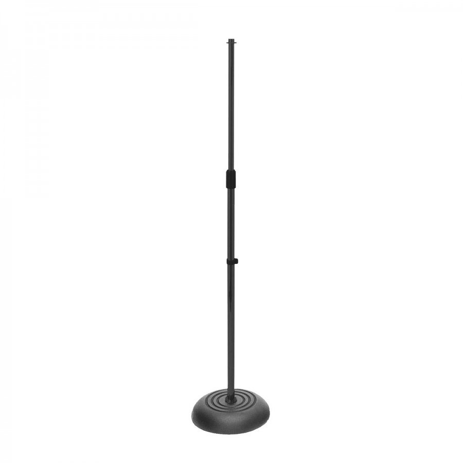 ONSTAGE MS7201B - микрофонная стойка, прямая, круглое основание, регулируемая высота,черная