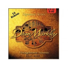 DEAN MARKLEY 2202 Vintage Bronze LT - струны для 12-струнной гитары, (85% медь,15% цинк)