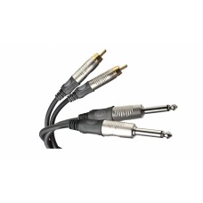 DIE HARD DHT535 - проф. аудио кабель, 2х джек моно <-> 2х RCA, длина 1.8 м