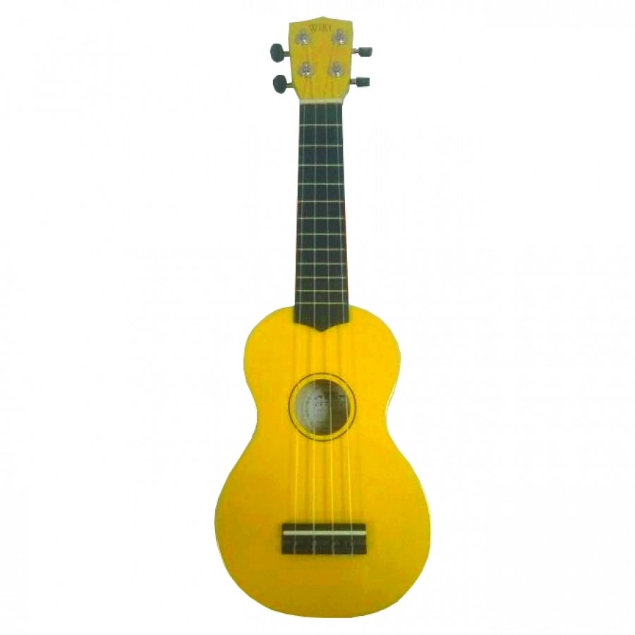 WIKI UK10G YLW - гитара укулеле сопрано,клен, цвет желтый глянец, чехол в комплекте
