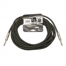 INVOTONE ACI1110/BK - инструм. кабель, 6,3 джек моно <-> 6,3 джек моно тряп. изол, дл. 10 м (черный)