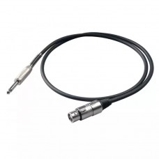 PROEL BULK200LU3 - инструментальный кабель, 6.3 джек моно  <-> XLR (мама), длина - 3 м
