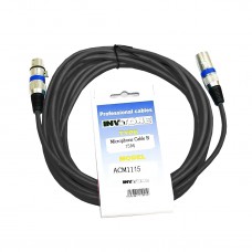 INVOTONE ACM1115/BK - микрофонный кабель,  XLR <-> XLR длина 15 м (черный)