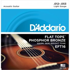 D'ADDARIO EFT16 - струны для акустической гитары, фосфор/бронза, полир, Regular Light 12-53*