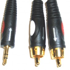 DIE HARD DH635 - проф. стерео кабель, мини 3,5мм стерео джек <-> 2х RCA, длина 0,3 м