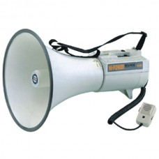 SHOW ER-68S - мегафон 45 Вт, 15 В, выносной микрофон, сирена, вх.AUX, вес 3,3 кг, алюминий