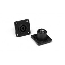INVOTONE SPK4MQ - разъем Speaker Connector блочный,  4pin, мама, квадратный фланец, корпус пластик