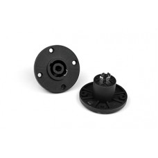 INVOTONE SPK4MR - разъем Speaker Connector блочный,  4pin, мама, круглый фланец, корпус пластик